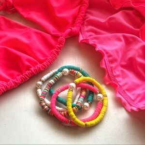 NEW Island Colors Boho Clay Bracelet Set